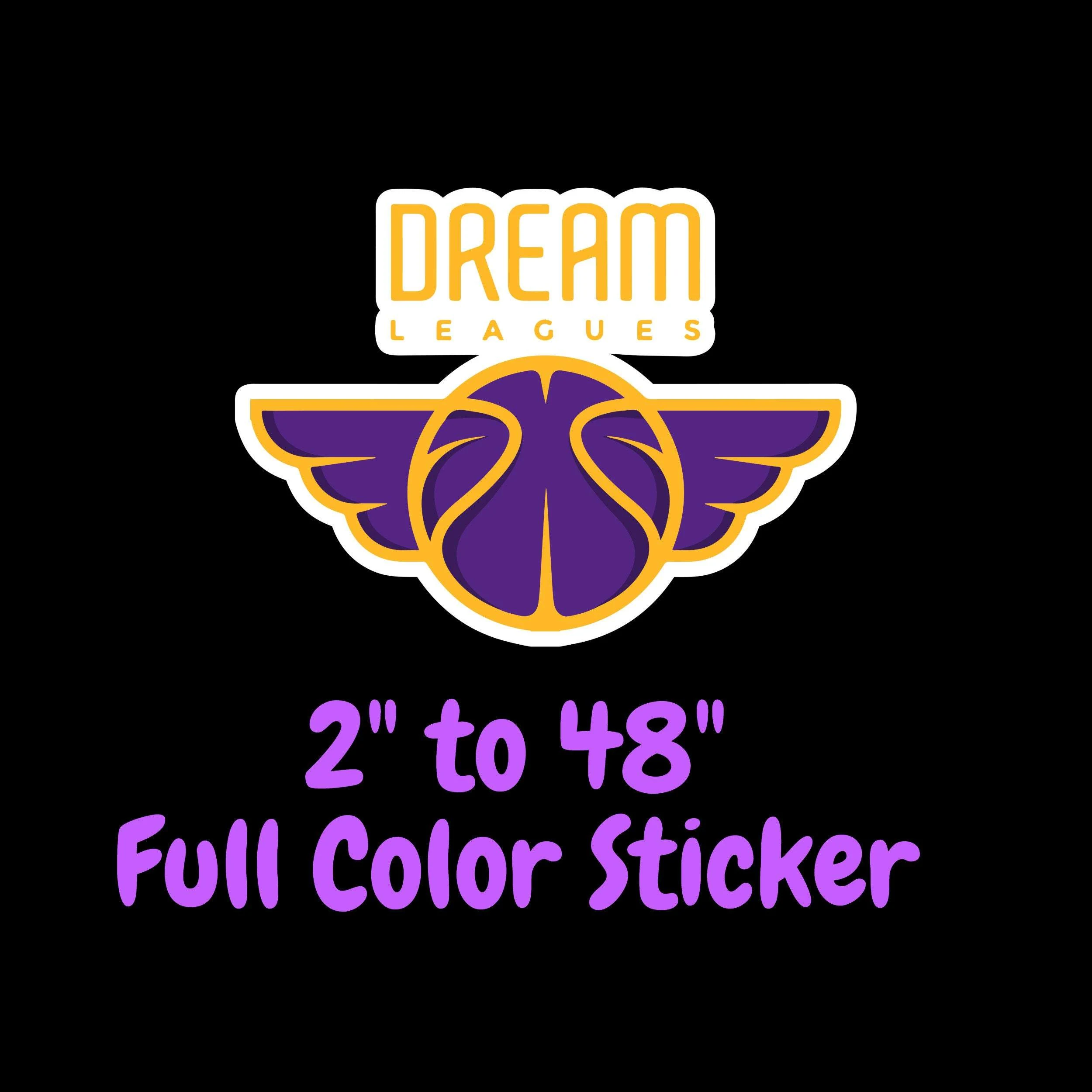 Los Angeles Lakers Full Color Vinyl Sticker - Custom Size