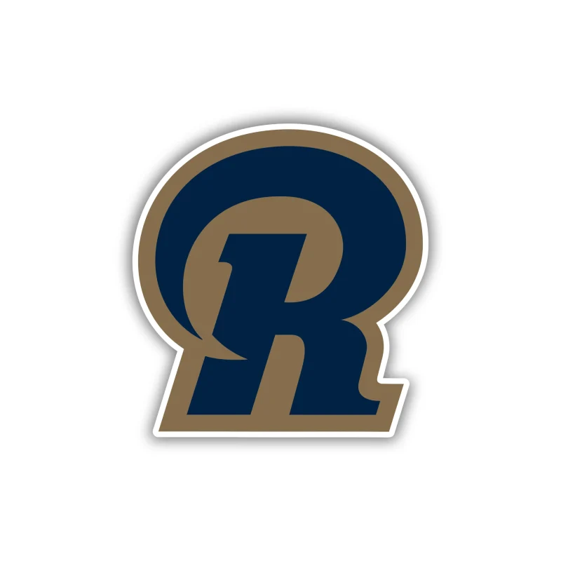 Los Angeles Rams - Blue and Gold R - Iron On DTF Transfer - Custom Size