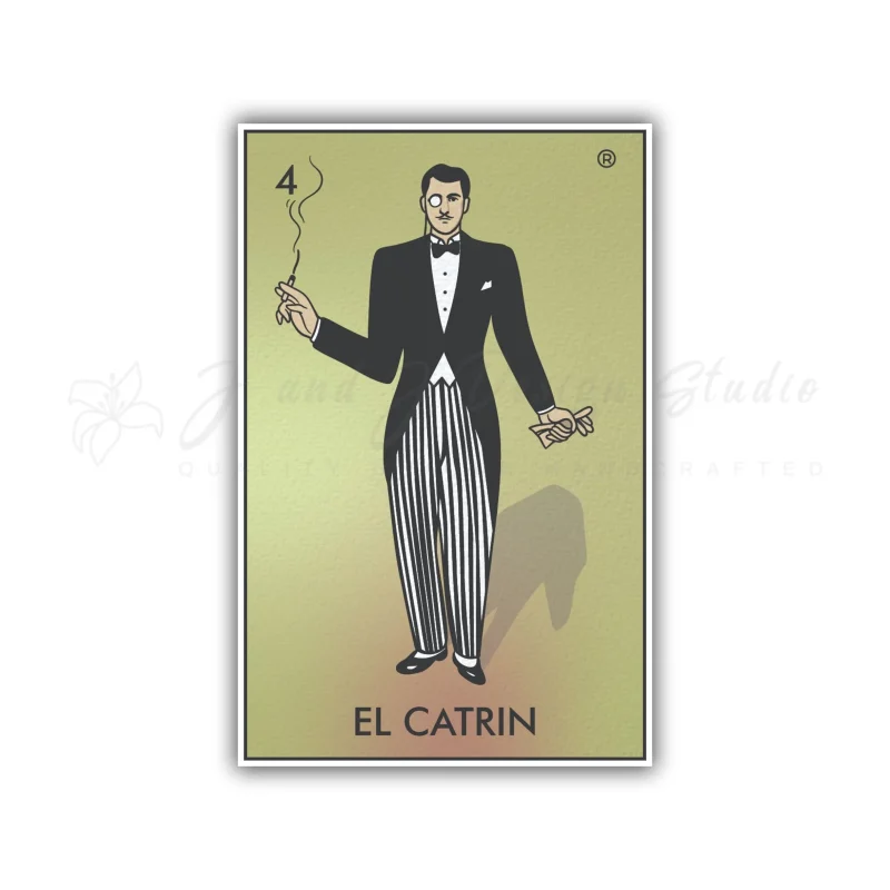 Loteria - El Catrin - Full Color Vinyl Decal - Custom Size