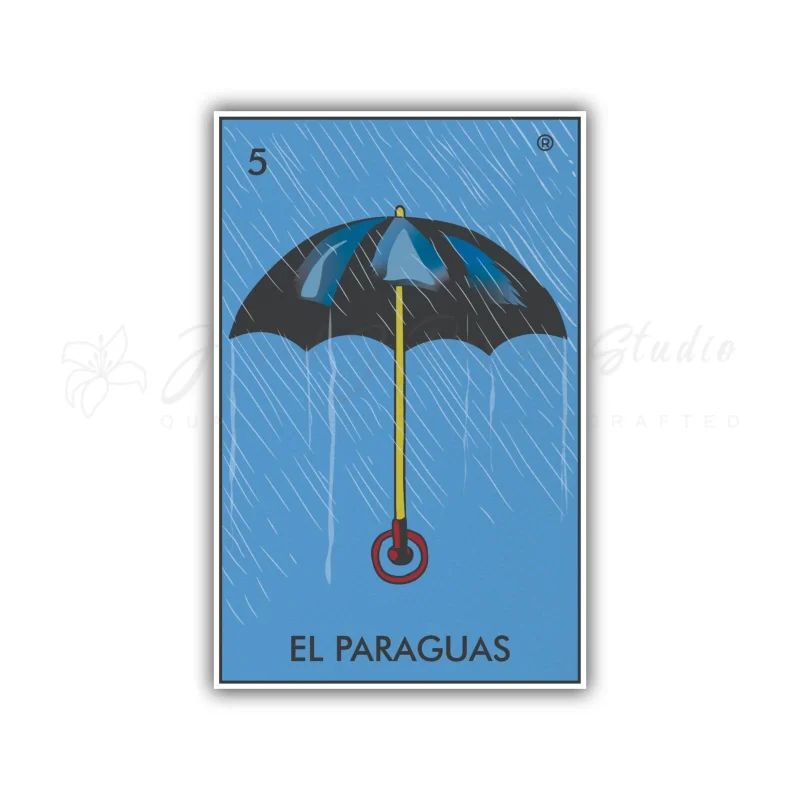 Loteria – El Paraguas – Full Color Vinyl Decal – Custom Size