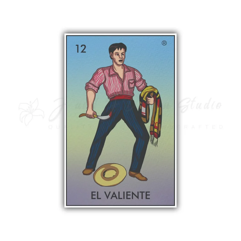 Loteria – El Valiente – Full Color Vinyl Decal – Custom Size