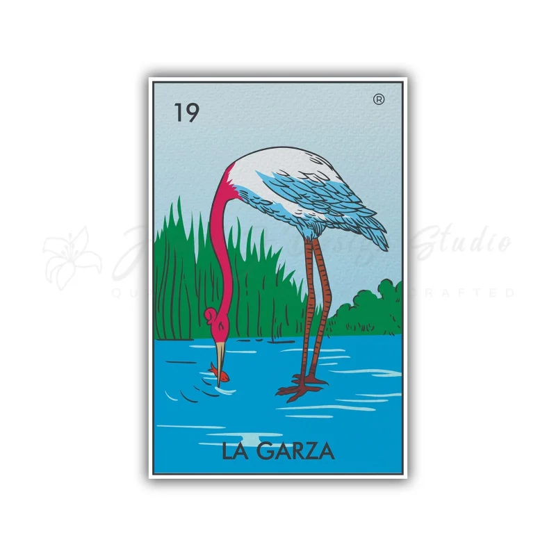 Loteria – La Garza – Full Color Vinyl Decal – Custom Size