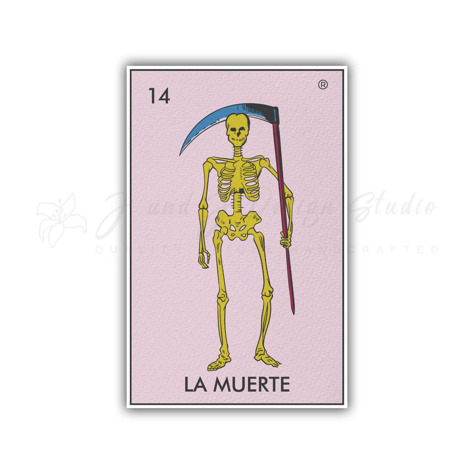 Loteria – La Muerte – Full Color Vinyl Decal – Custom Size