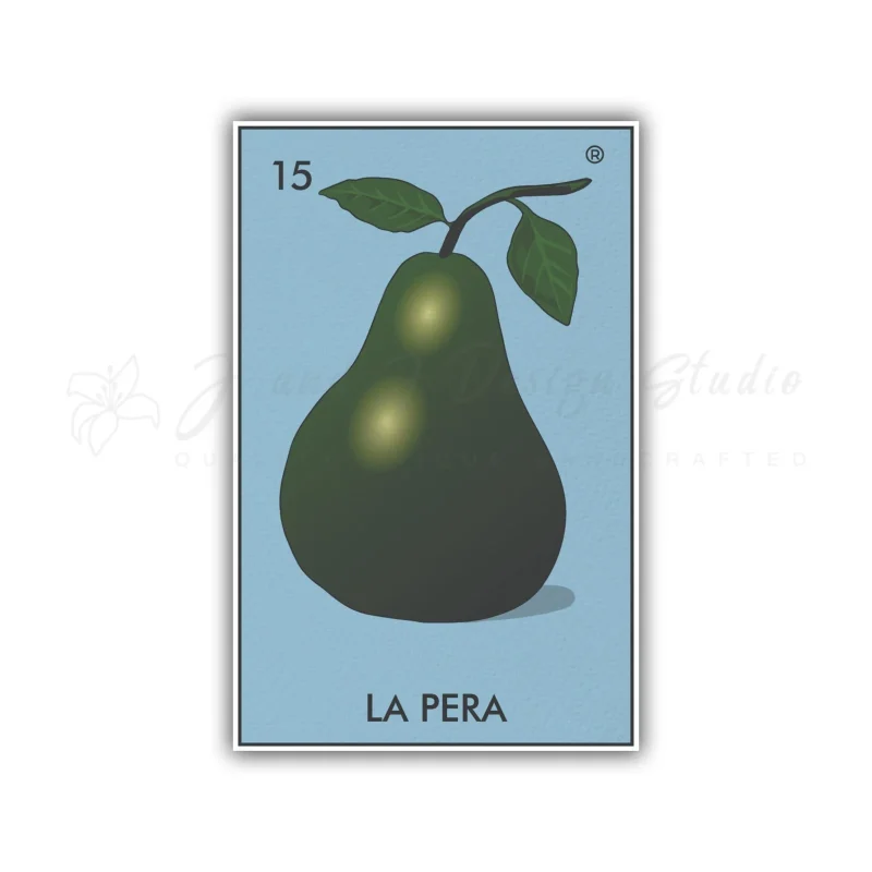 Loteria – La Pera – Full Color Vinyl Decal – Custom Size