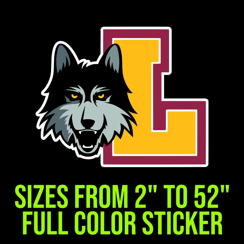 Loyola Ramblers Full Color Vinyl Decal - Custom Size
