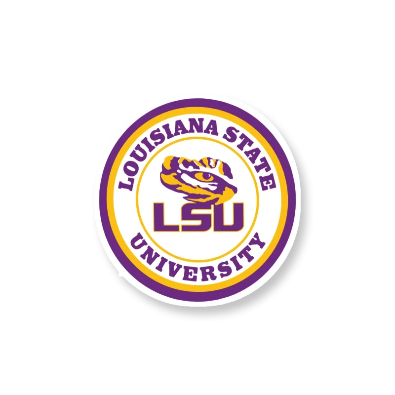 LSU Tigers - Logo 01 - Full Color Vinyl Sticker - Custom Size