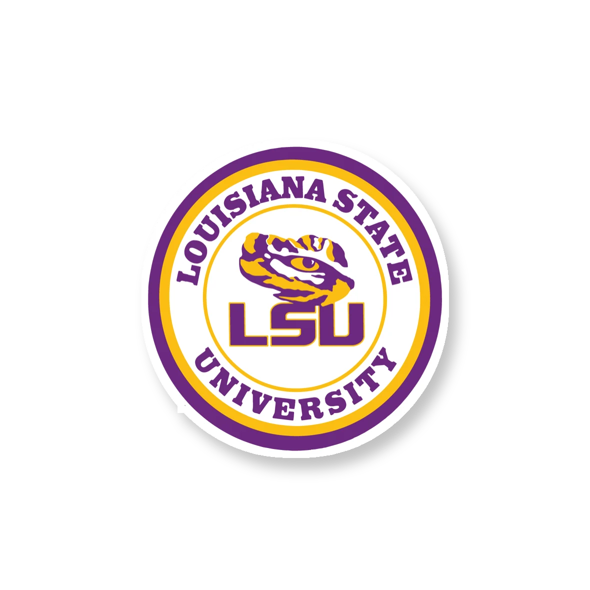 LSU Tigers - Logo 01 - Full Color Vinyl Sticker - Custom Size