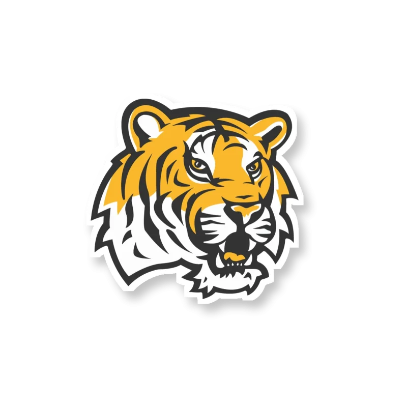LSU Tigers - Logo 02 - Full Color Vinyl Sticker - Custom Size