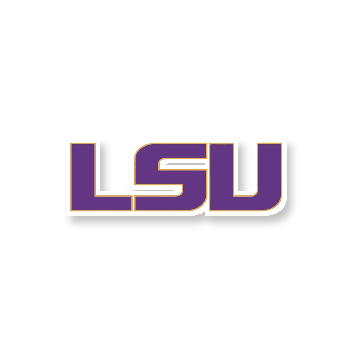LSU Tigers - Logo 03 - Full Color Vinyl Sticker - Custom Size