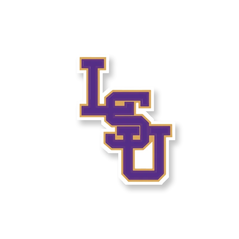 LSU Tigers - Logo 04 - Full Color Vinyl Sticker - Custom Size