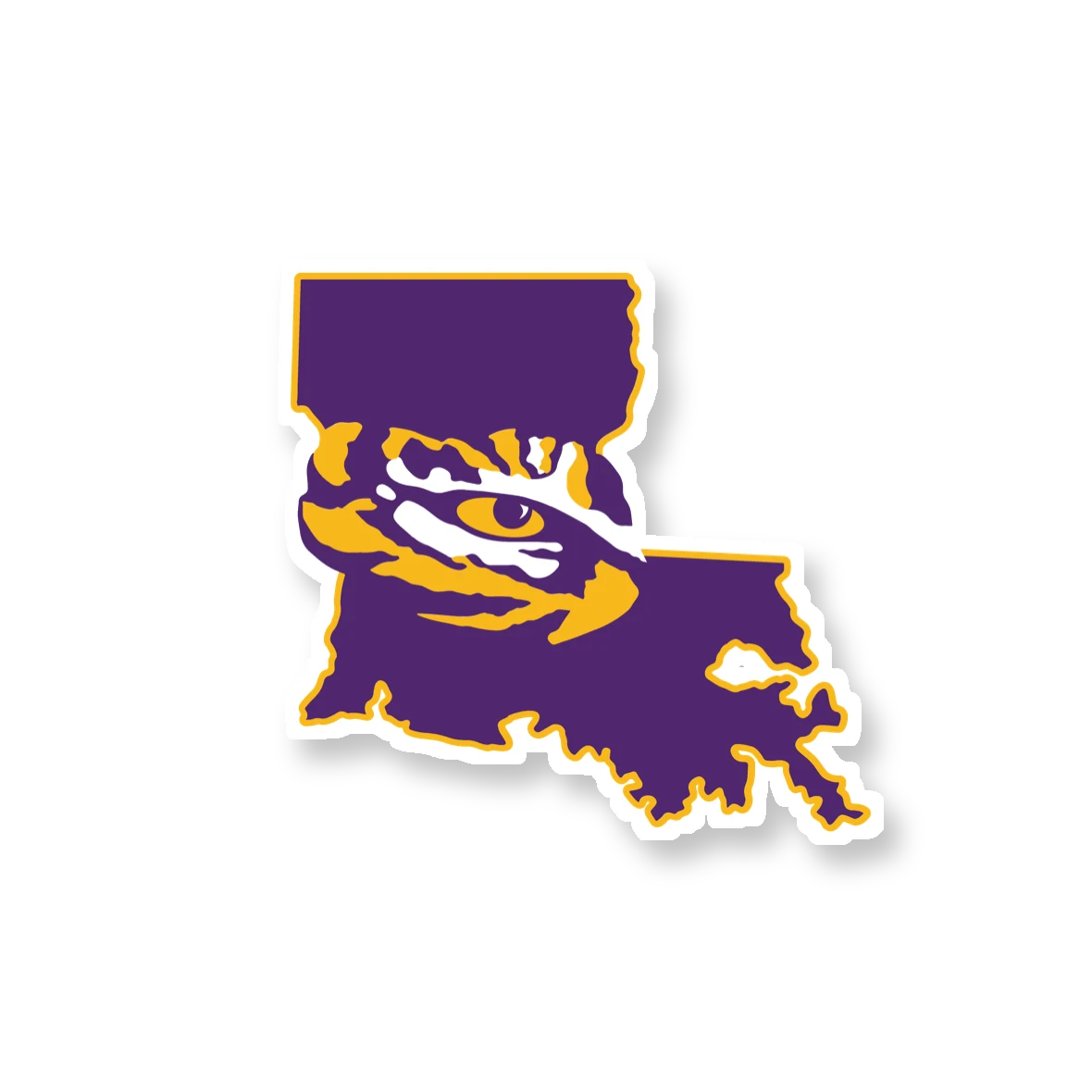 LSU Tigers - Logo 06 - Full Color Vinyl Sticker - Custom Size