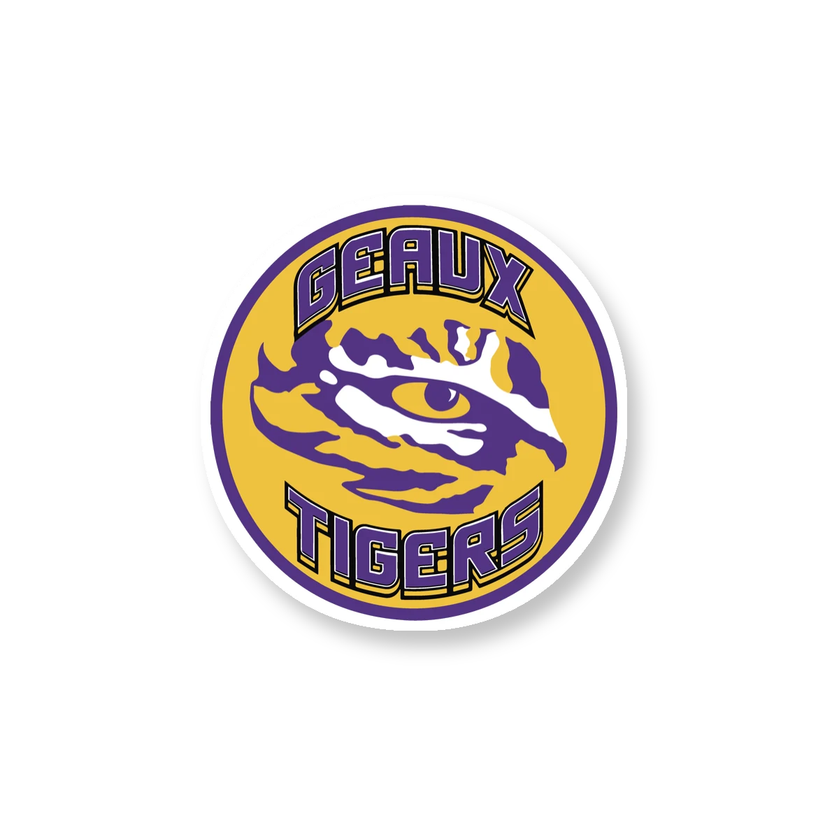 LSU Tigers - Logo 09 - Full Color Vinyl Sticker - Custom Size