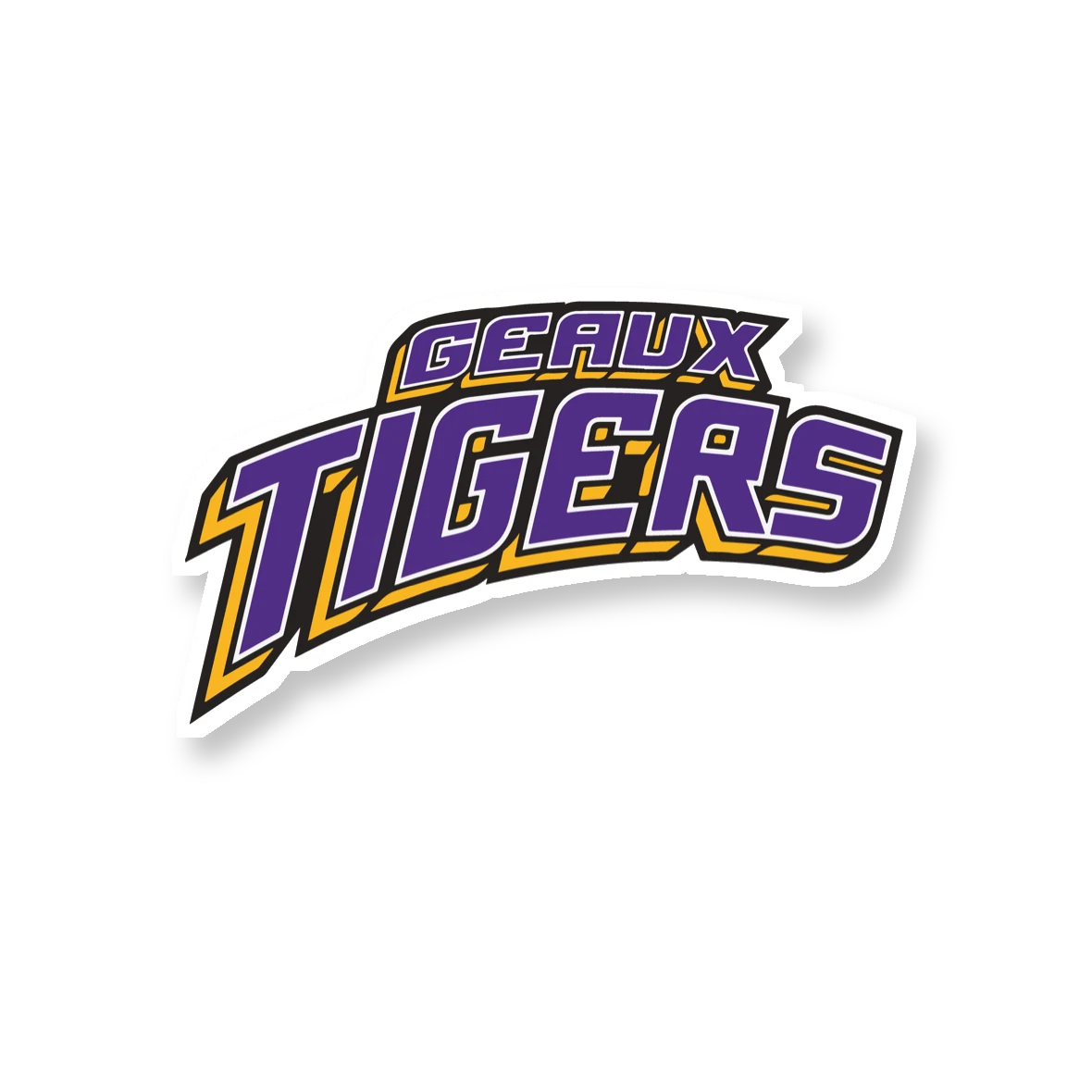 LSU Tigers - Logo 13 - Full Color Vinyl Sticker - Custom Size