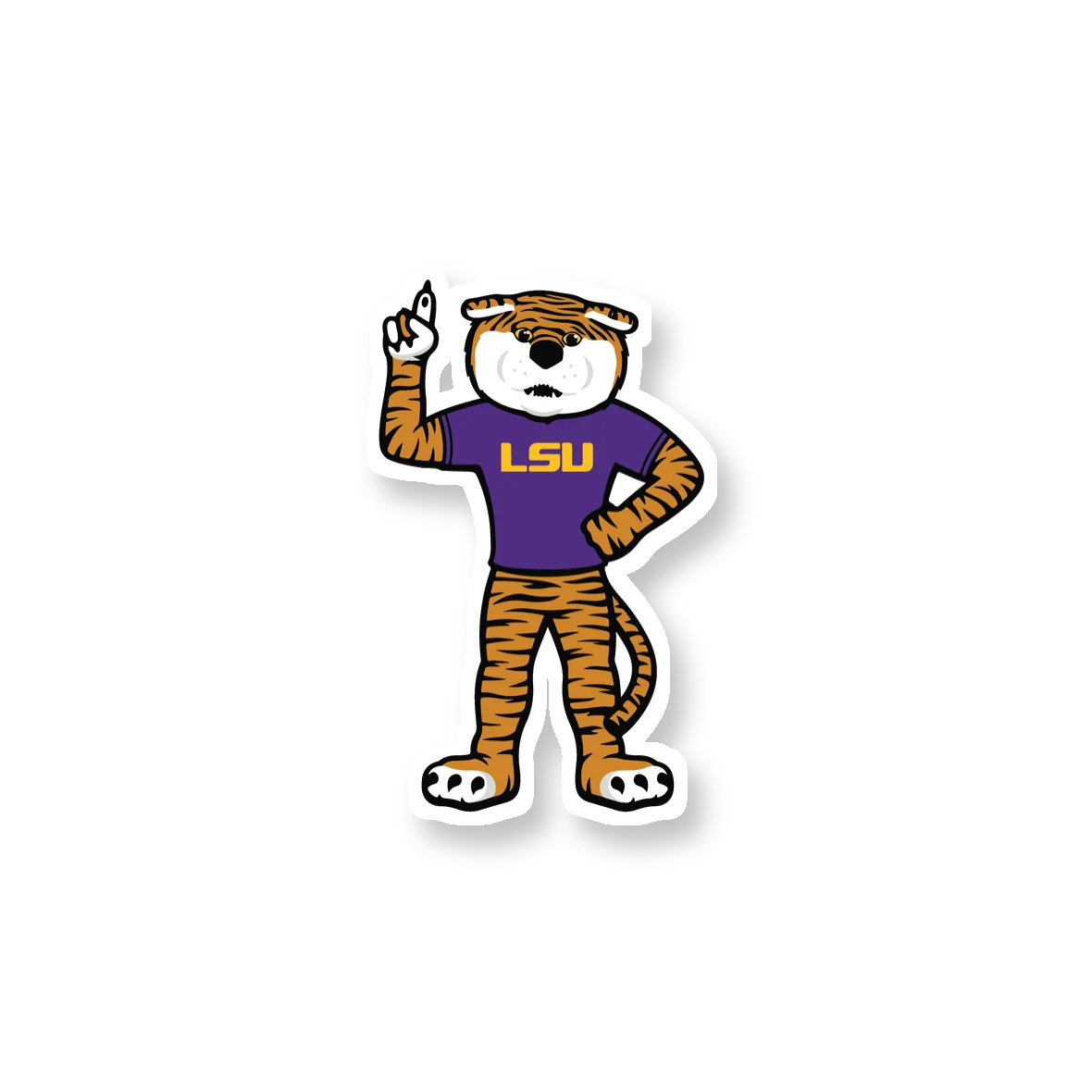 LSU Tigers - Logo 17 - Full Color Vinyl Sticker - Custom Size