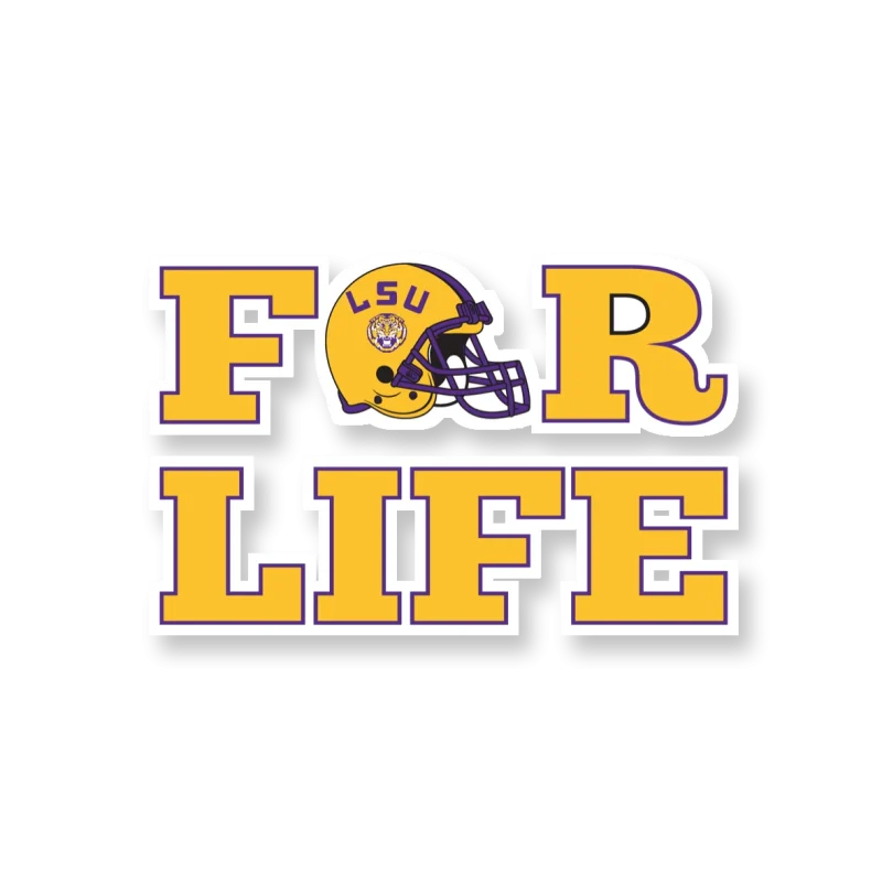 LSU Tigers - Logo 18 - Iron On DTF Transfer - Custom Size