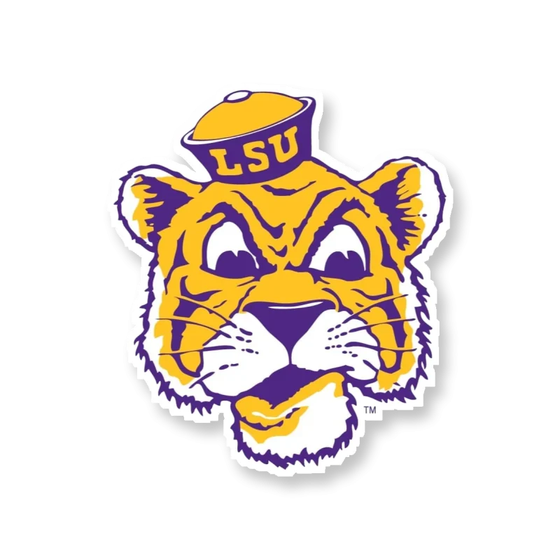 LSU Tigers - Logo 1955 - Temporary Tattoo