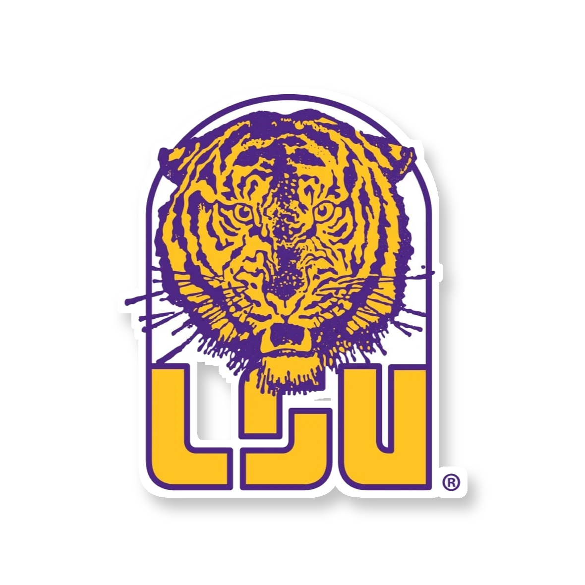 LSU Tigers - Logo 1967 - Full Color Vinyl Sticker - Custom Size