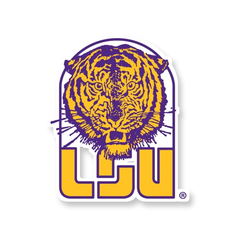 LSU Tigers - Logo 1967 - Iron On DTF Transfer - Custom Size