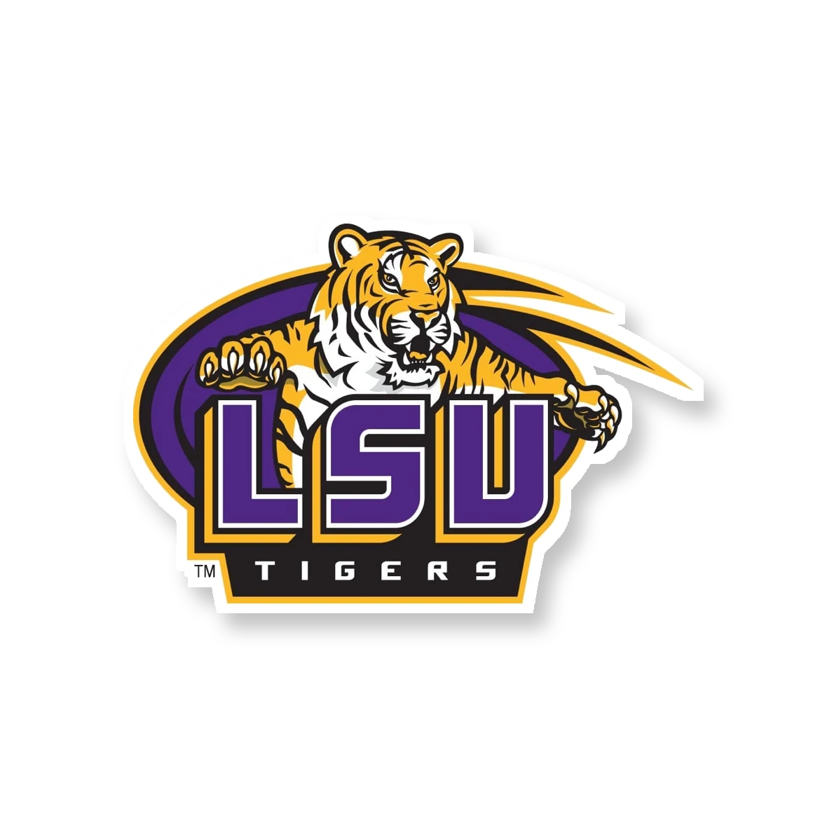 LSU Tigers - Logo 2002 - Full Color Vinyl Sticker - Custom Size
