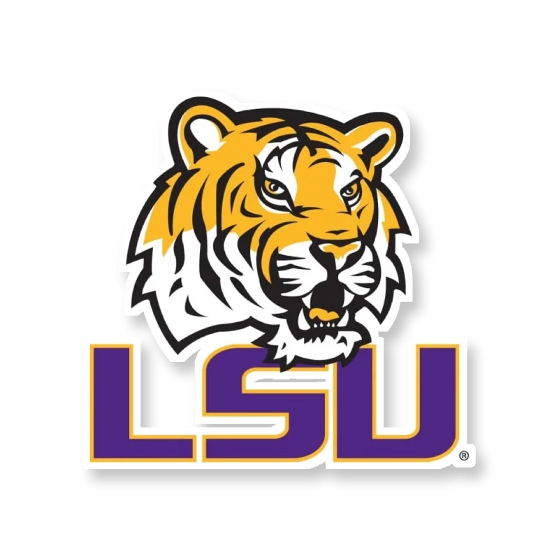 LSU Tigers - Logo 2007 - Full Color Vinyl Sticker - Custom Size