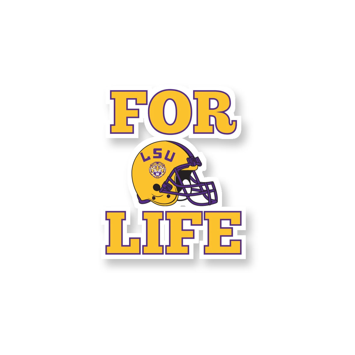LSU Tigers - Logo 22 - Full Color Vinyl Sticker - Custom Size