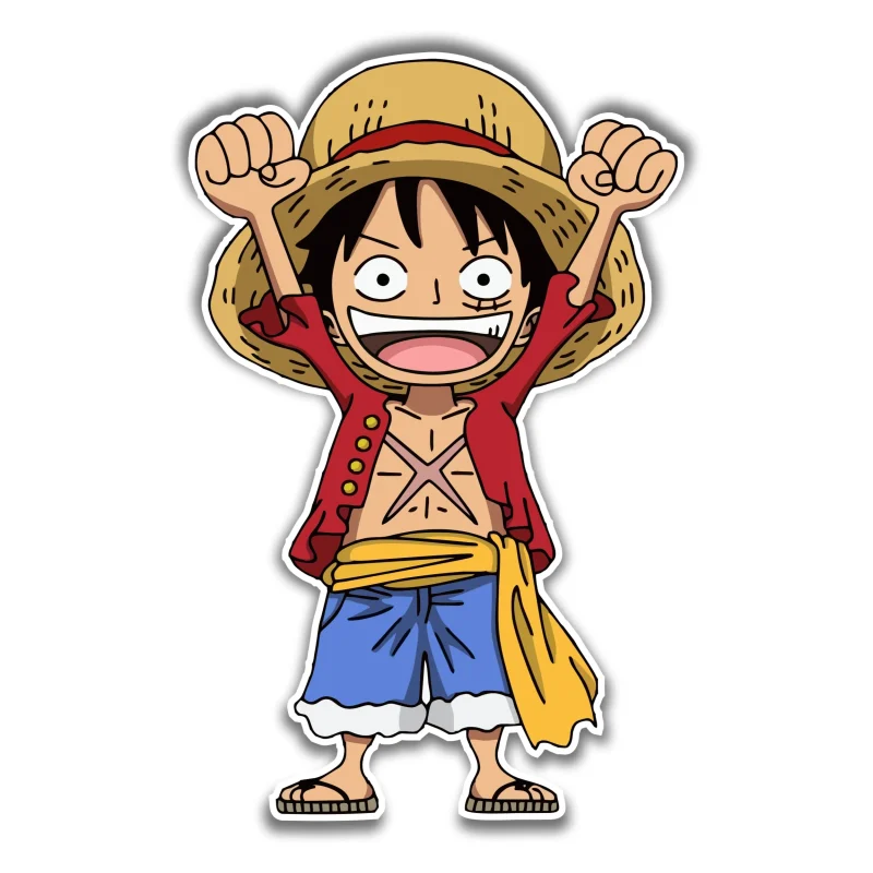 Luffy Full Color Vinyl Decal - Custom Size
