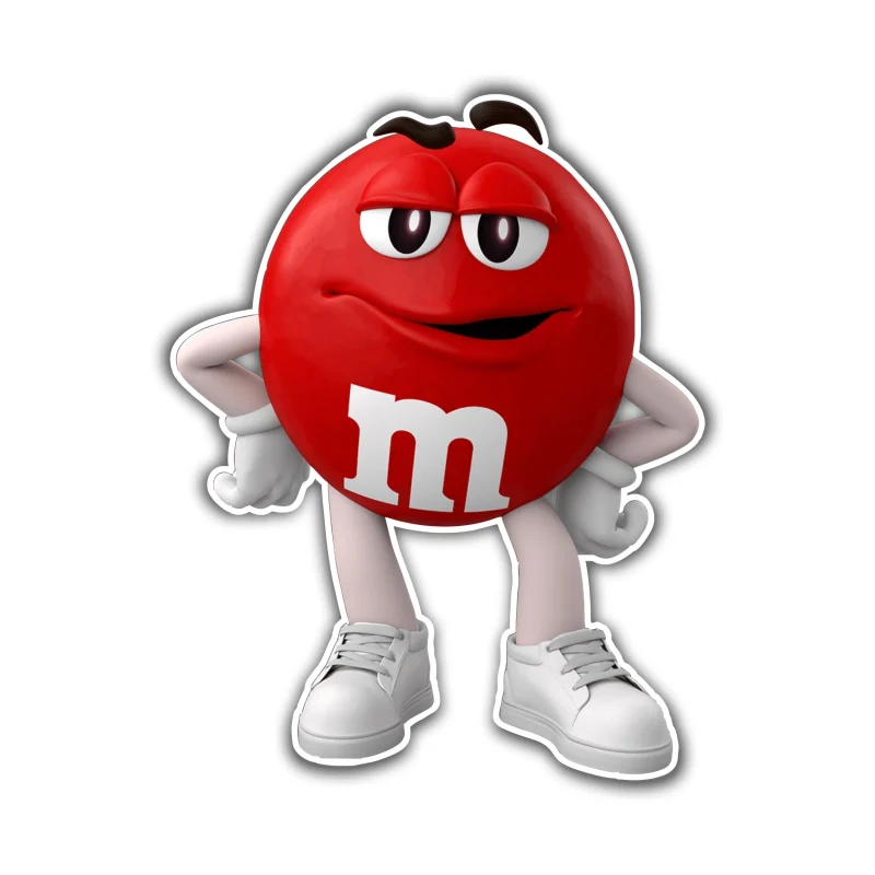 M & M Red - Full Color Vinyl Decal