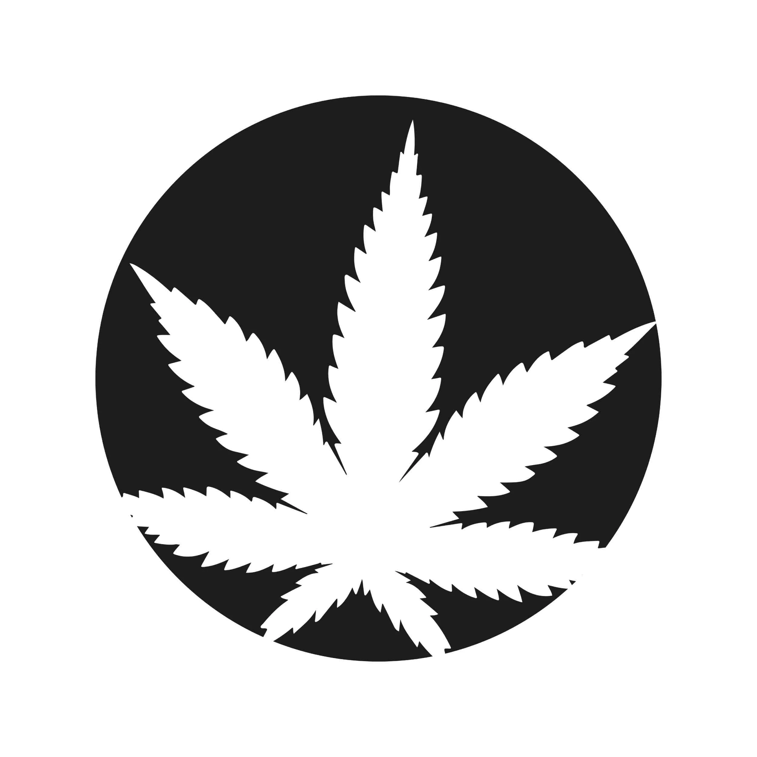 MARIJUANA LEAF - Iron On DTF Transfer - Custom Size