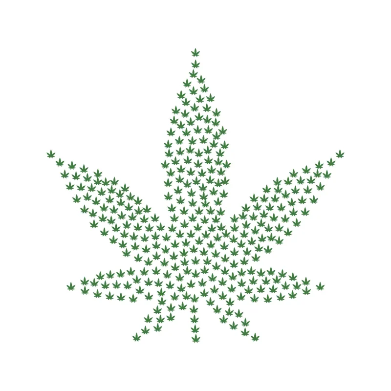 Marijuana Leaf - Iron On DTF Transfer - Custom Size