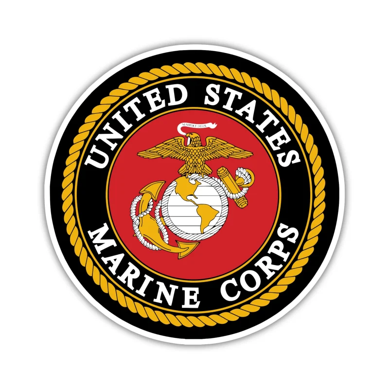 Marine Corp - Circle Logo - Iron On DTF Transfer - Custom Size