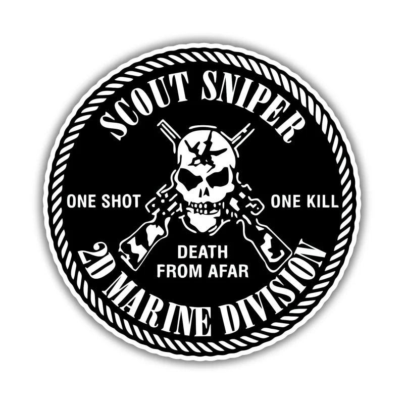 Marine Corp Scout Sniper 317 Full Color Vinyl Decal