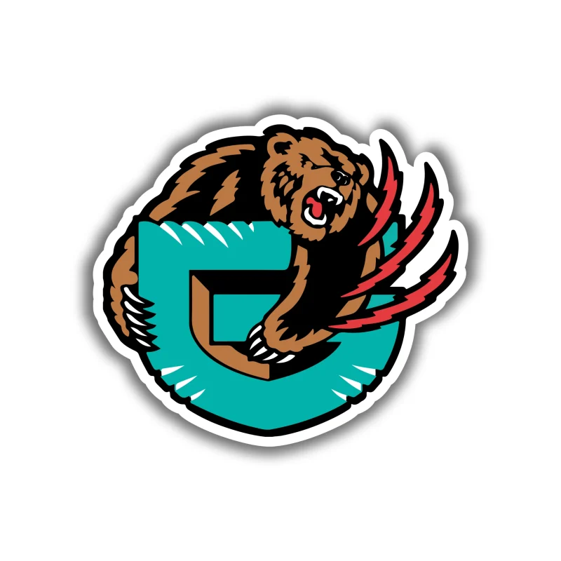 Memphis Grizzlies - Grizzly Bear Clawing - Iron On DTF Transfer - Custom Size