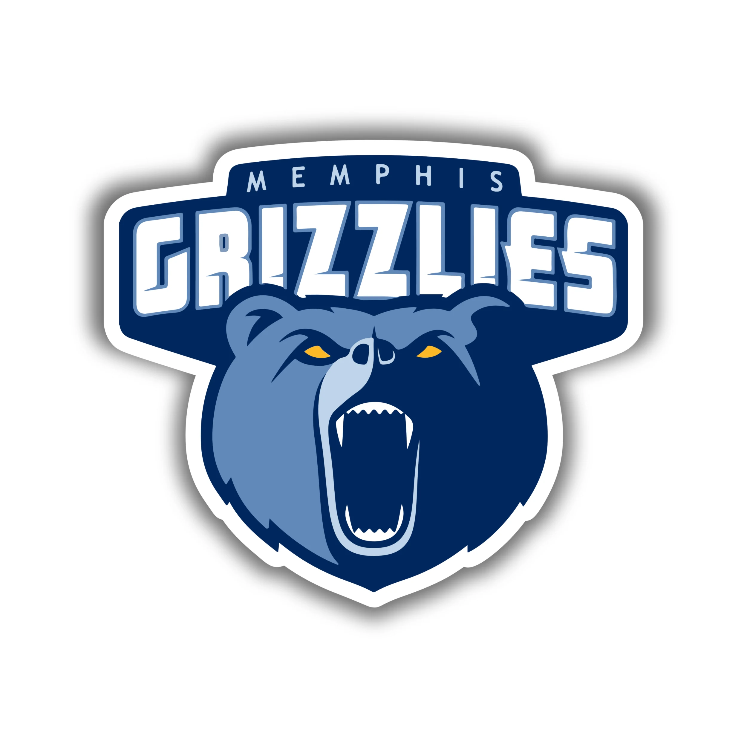 Memphis Grizzlies - Head With Name Above - Temporary Tattoo