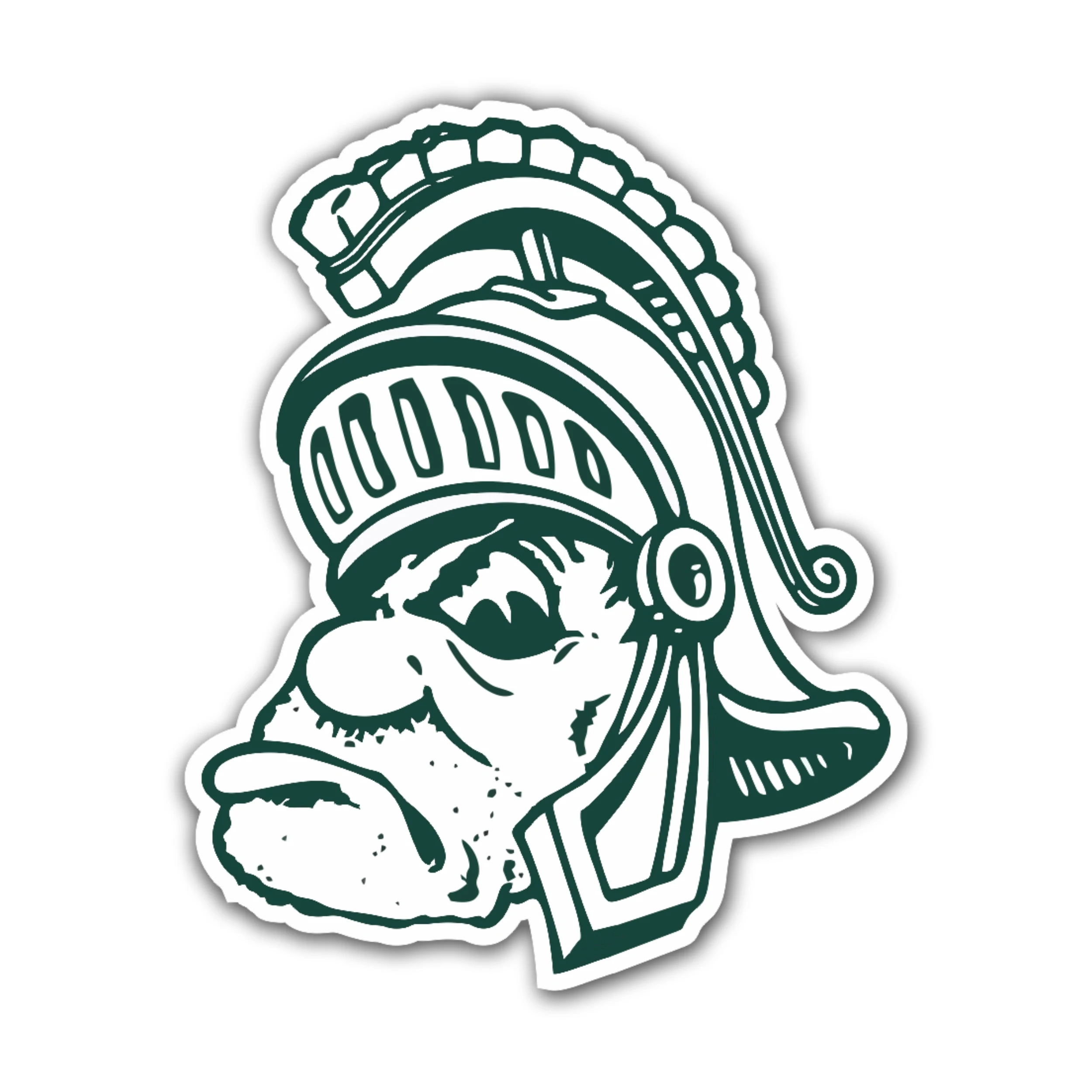 Michigan State Spartans- Sparty - Full Color Vinyl Decal - Custom Size