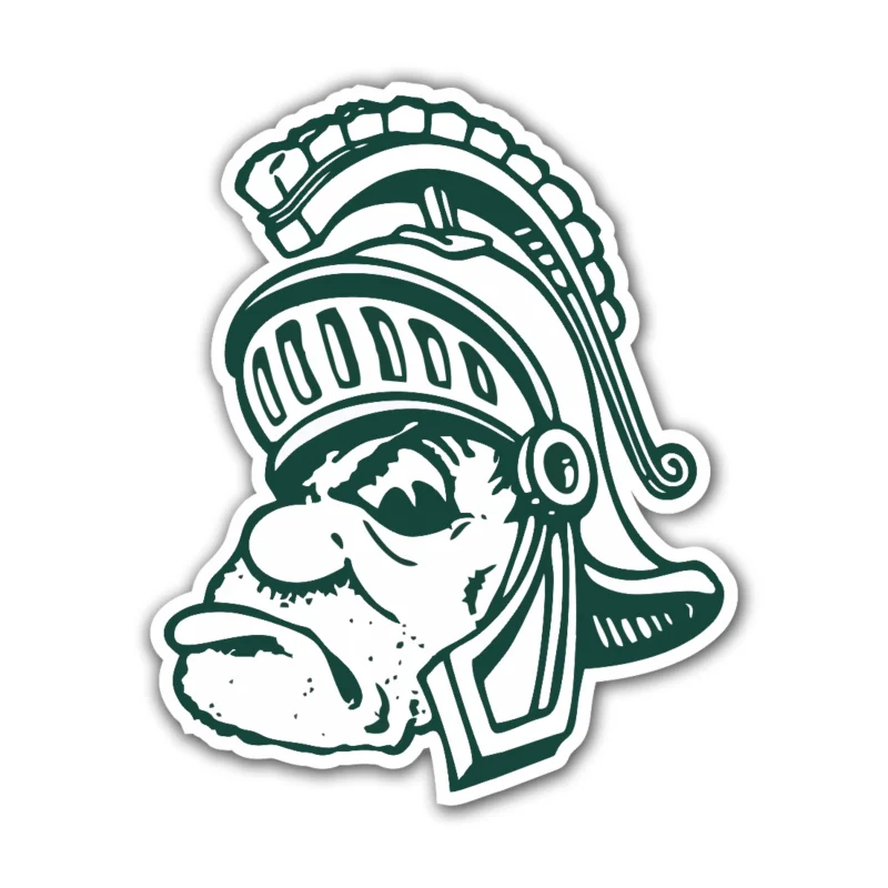 Michigan State Spartans - Sparty Head - Temporary Tattoo