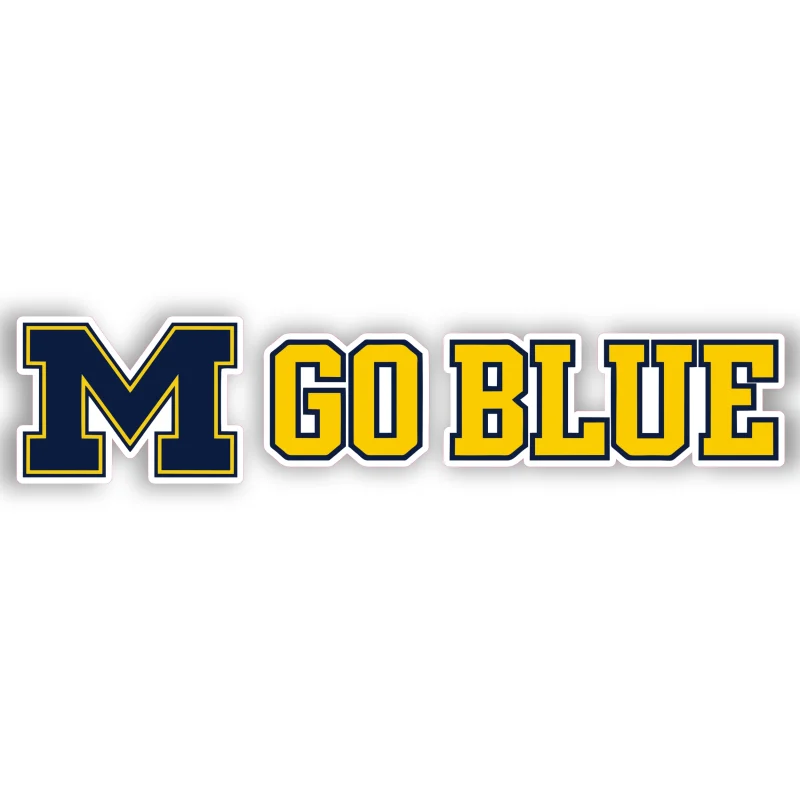 Michigan Wolverines - Go Blue - Iron On DTF Transfer - Custom Size