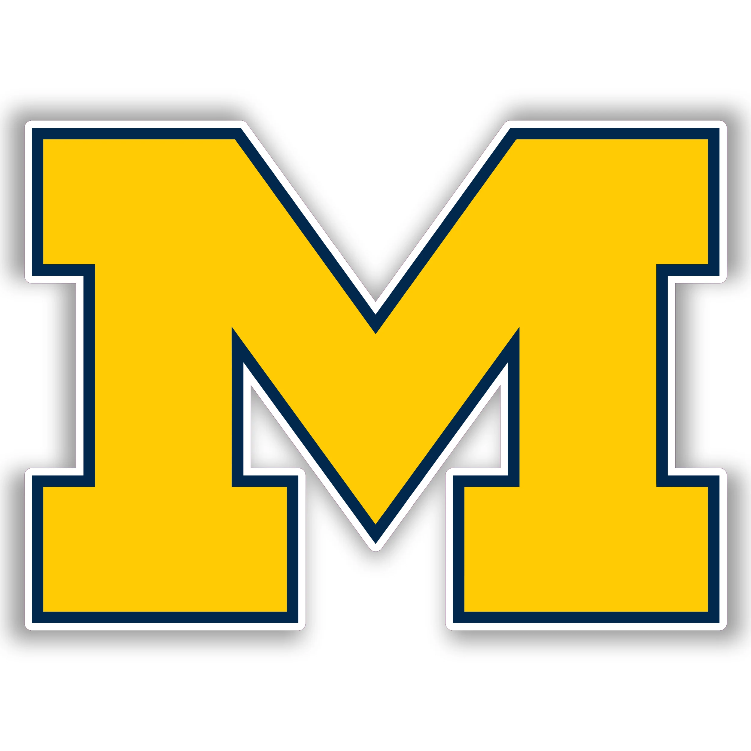 Michigan Wolverines - Yellow M - Temporary Tattoo