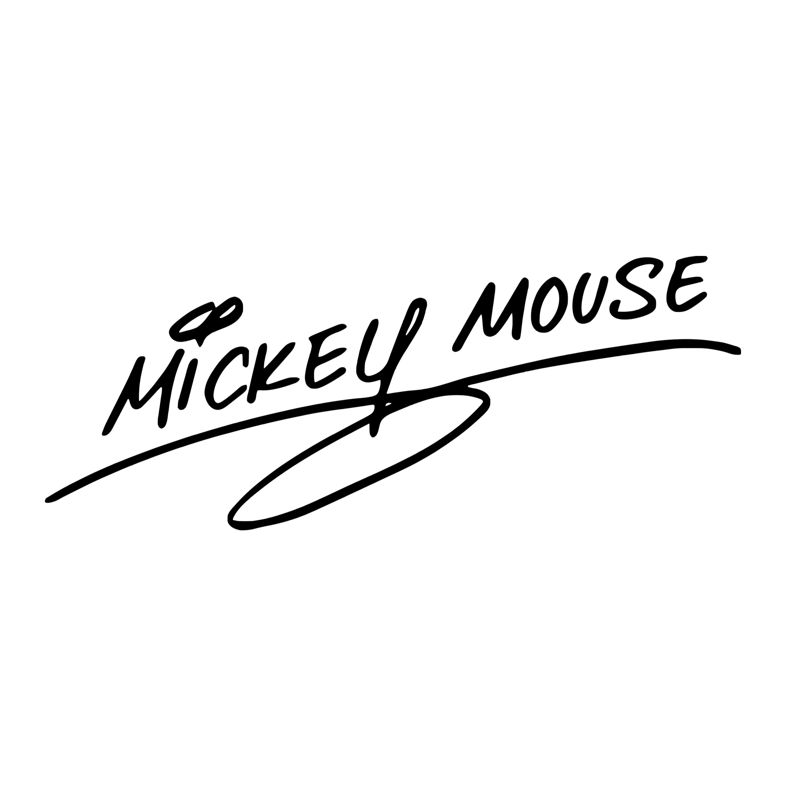 Mickey Mouse Signature Vinyl Decal - Custom Size