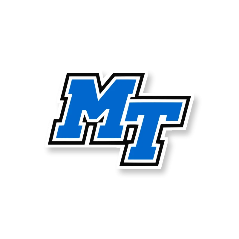 Middle Tennessee Blue Raiders - Logo - Full Color Vinyl Sticker - Custom Size