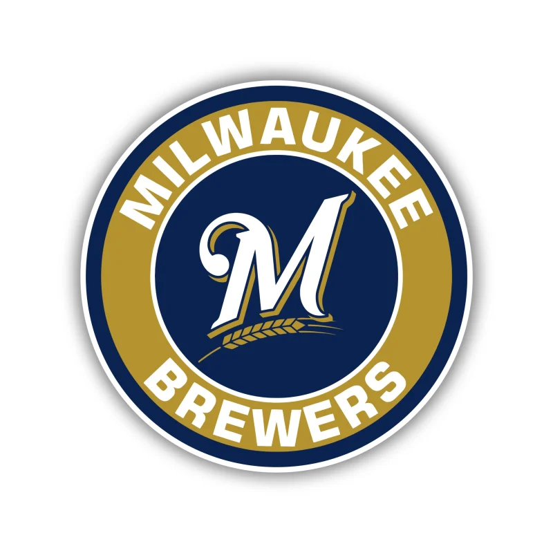 Milwaukee Brewers - Circle with Name and M - Iron On DTF Transfer - Custom Size