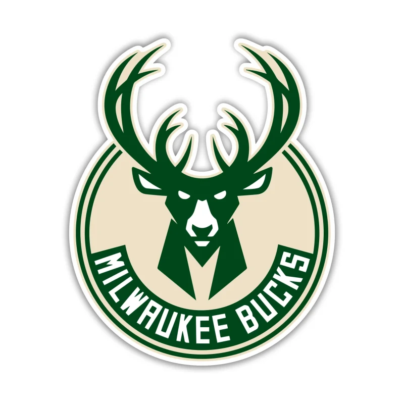 Milwaukee Bucks - Cream Circle With Green Deer And Name - Iron On DTF Transfer - Custom Size