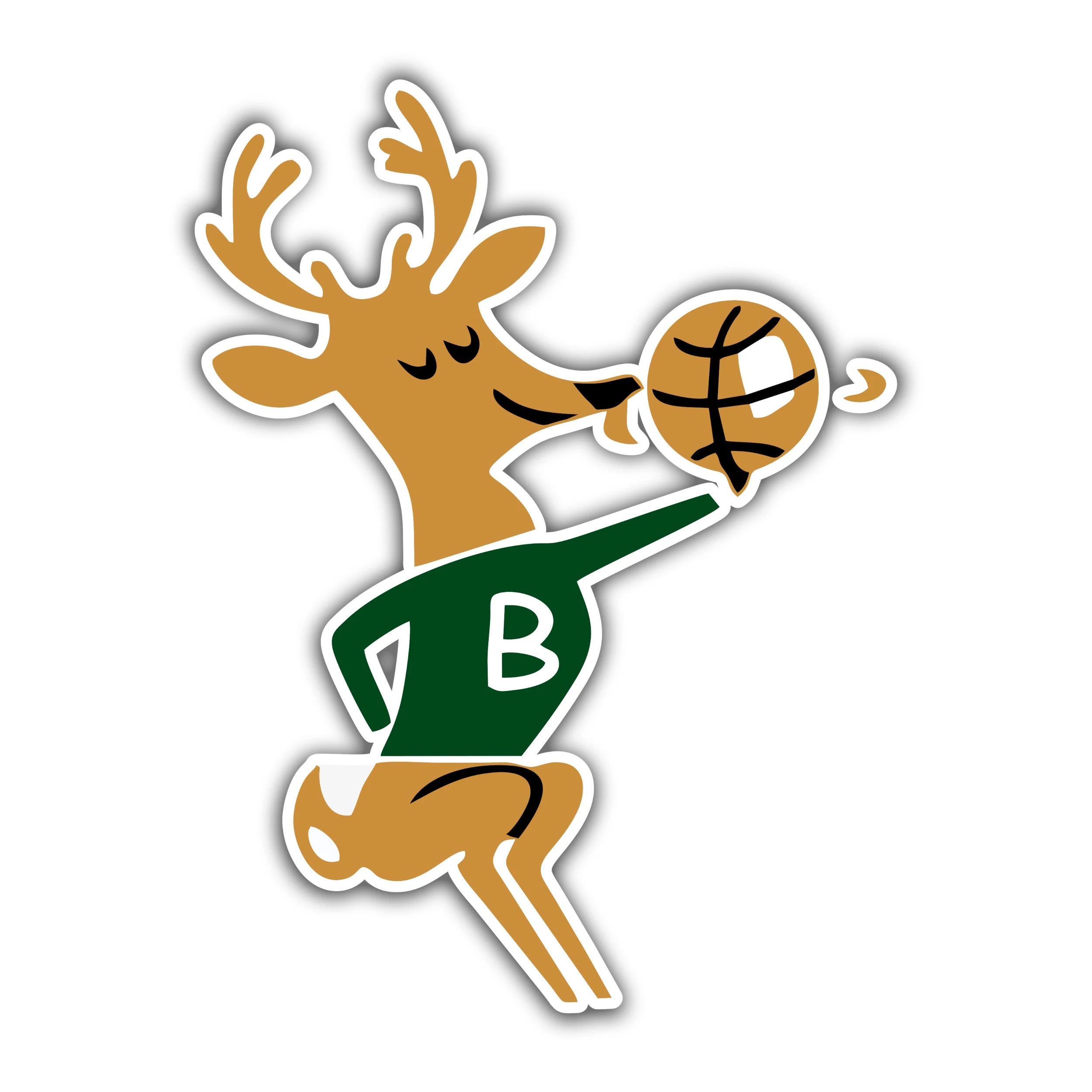 Milwaukee Bucks Deer Full Color Vinyl Sticker - Custom Size