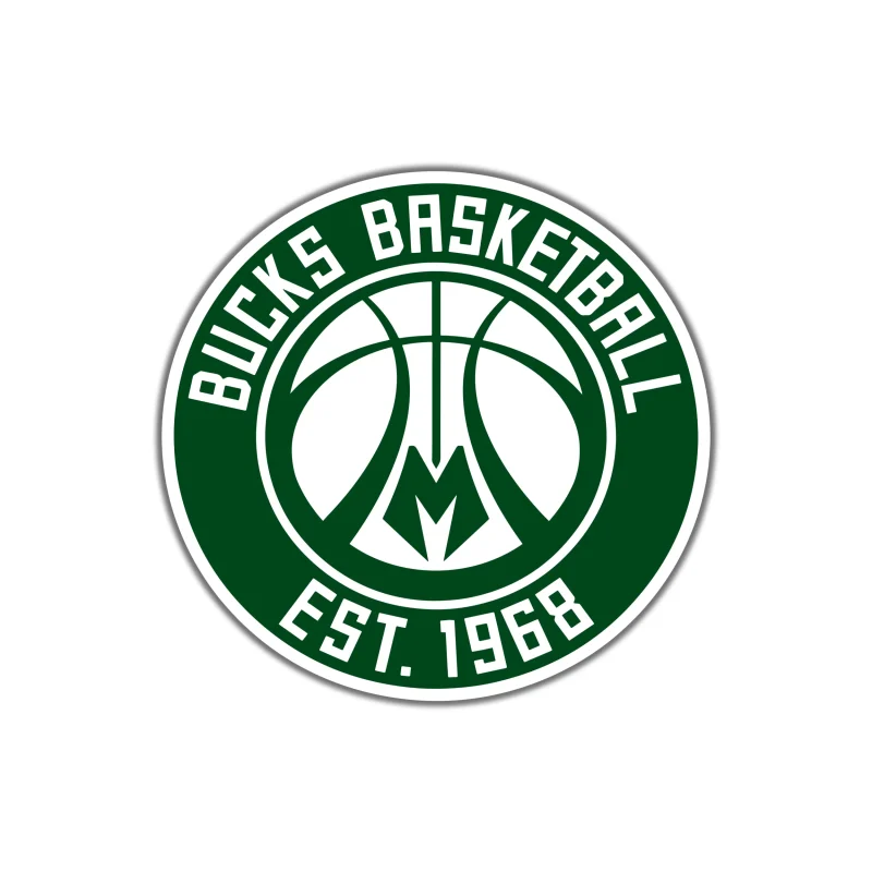 Milwaukee Bucks - Green Circle EST. 1968 - Iron On DTF Transfer - Custom Size