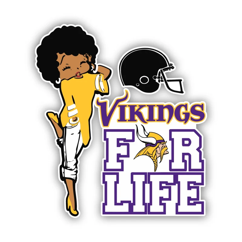 Minnesota Vikings Full Color Vinyl Sticker - Custom Size