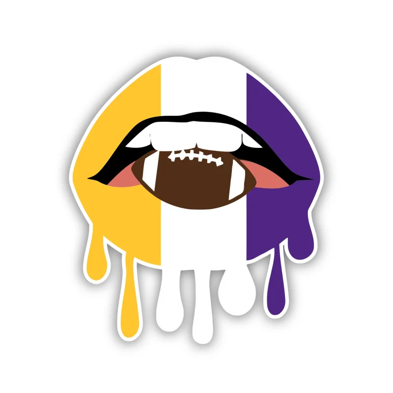 Minnesota Vikings - Lips - Iron On DTF Transfer - Custom Size