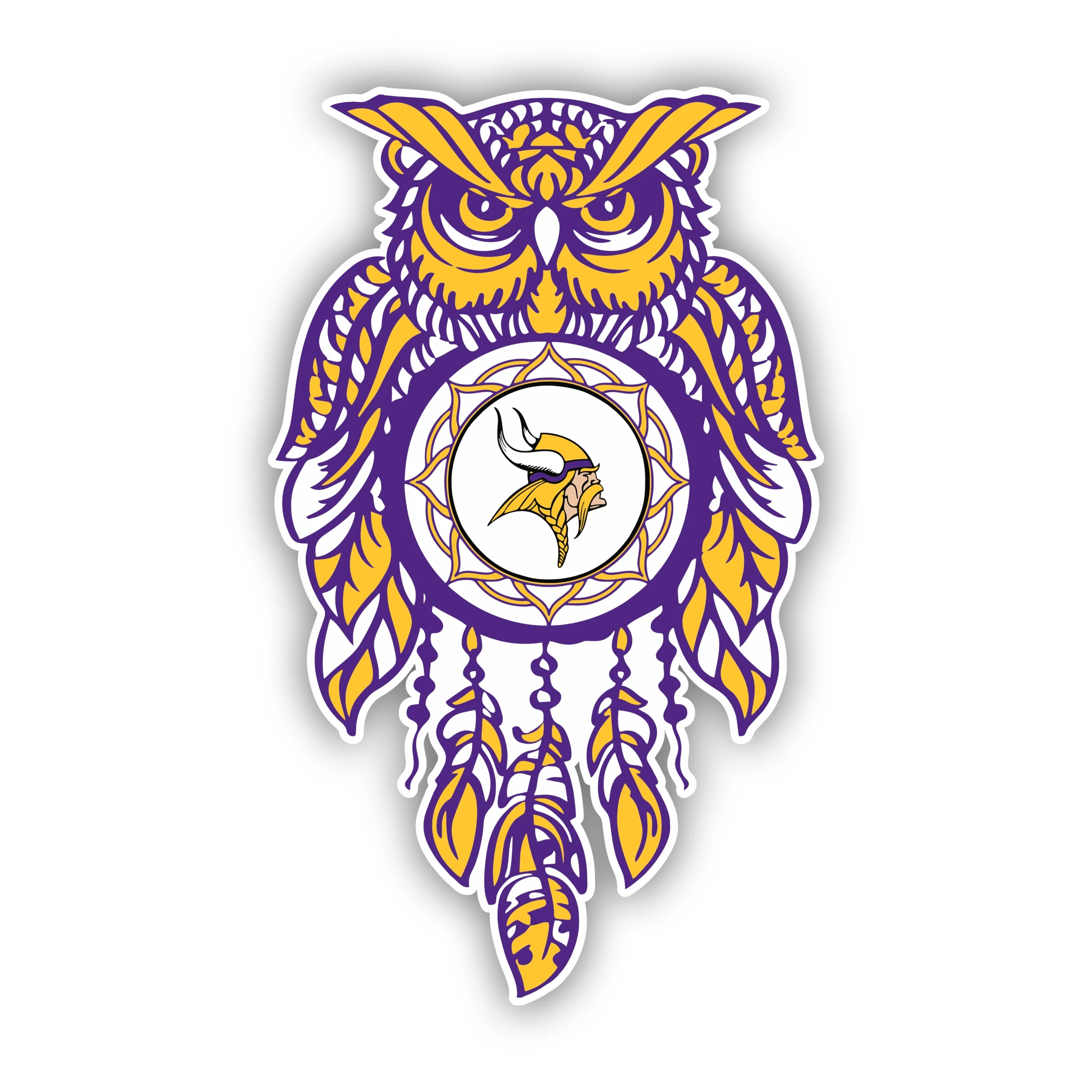 Minnesota Vikings - Owl - Temporary Tattoo