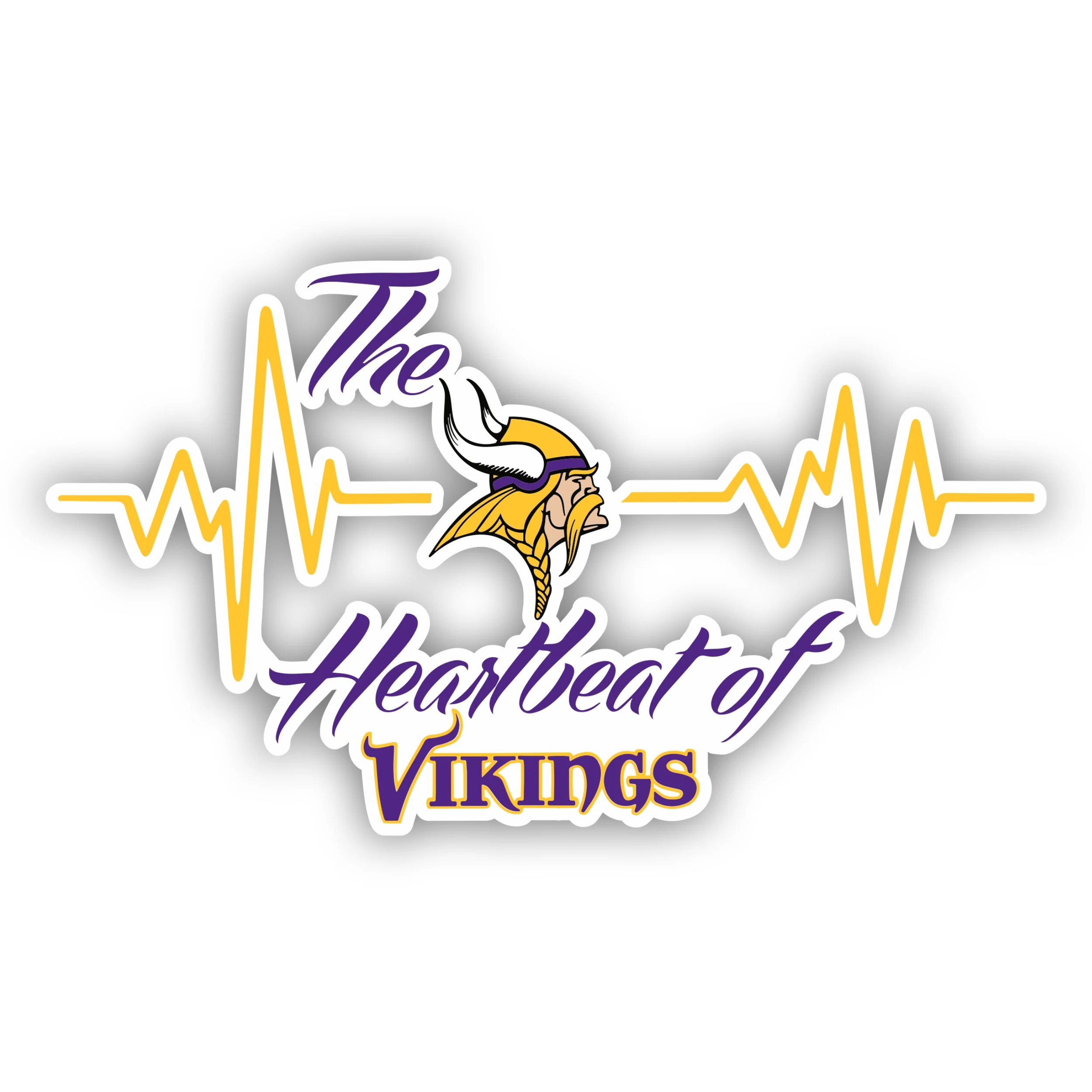 Minnesota Vikings - The Heartbeat Of Vikings - Temporary Tattoo