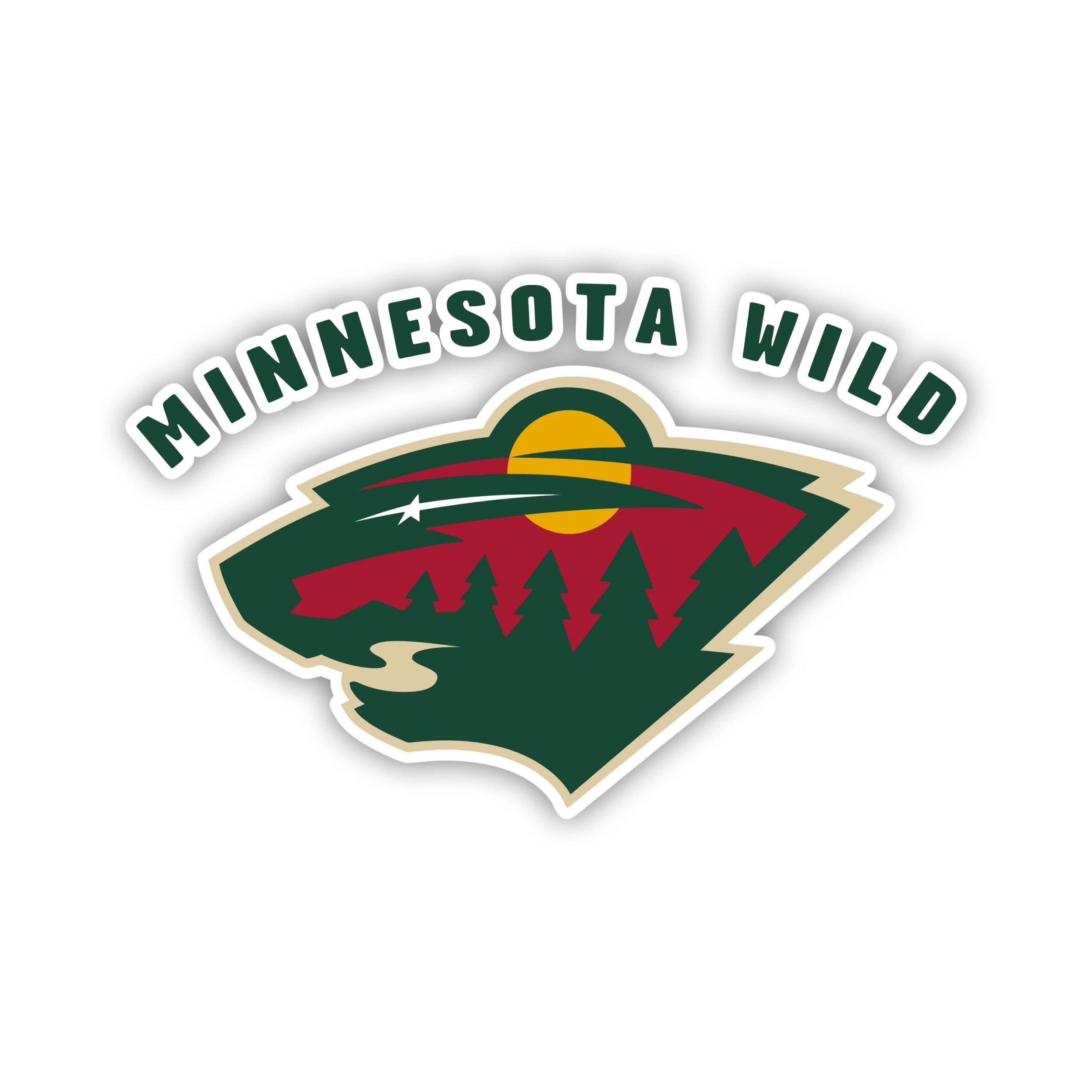 Minnesota Wild - Head - Iron On DTF Transfer - Custom Size