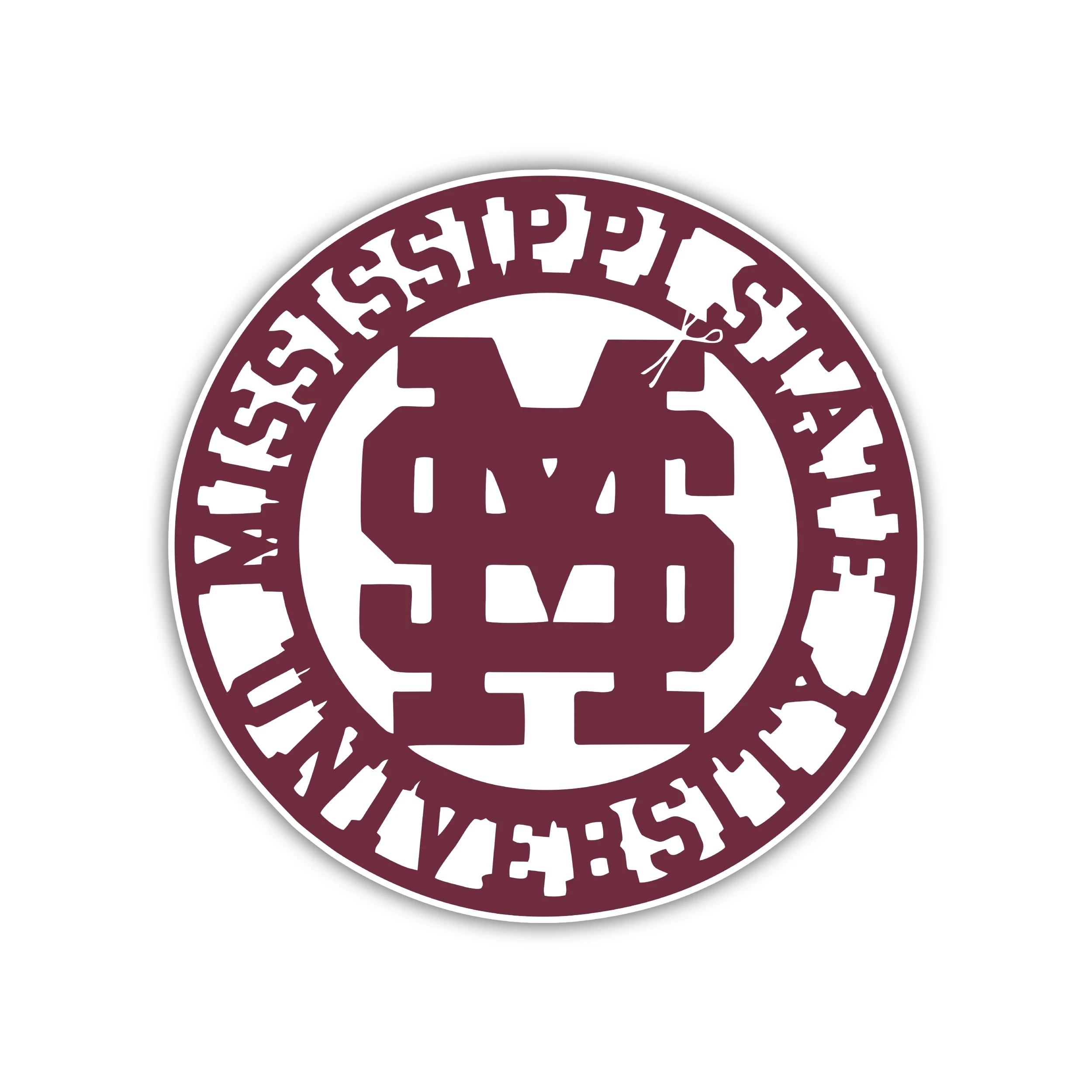 Mississippi State Bulldogs Full Color Vinyl Decal - Custom Size