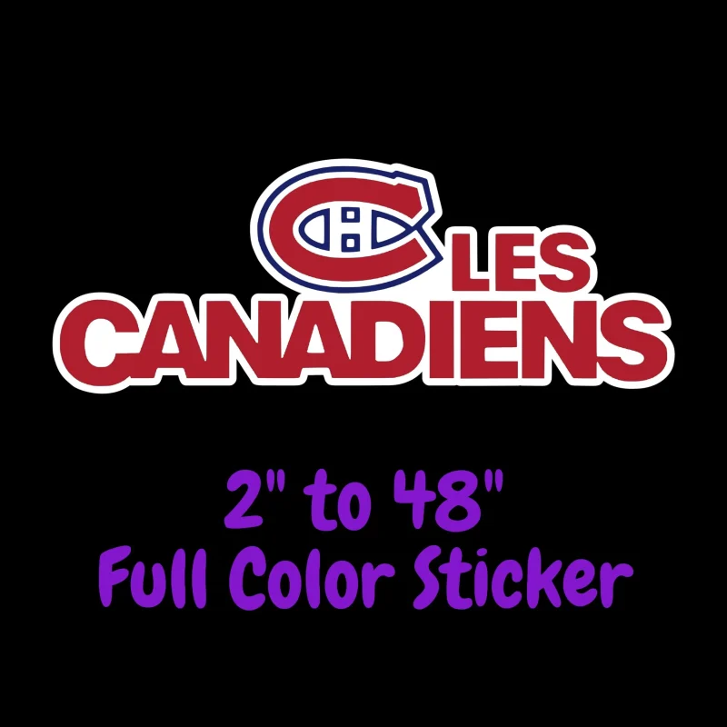 Montreal Canadiens - Les Canadiens - Full Color Vinyl Sticker - Custom Size